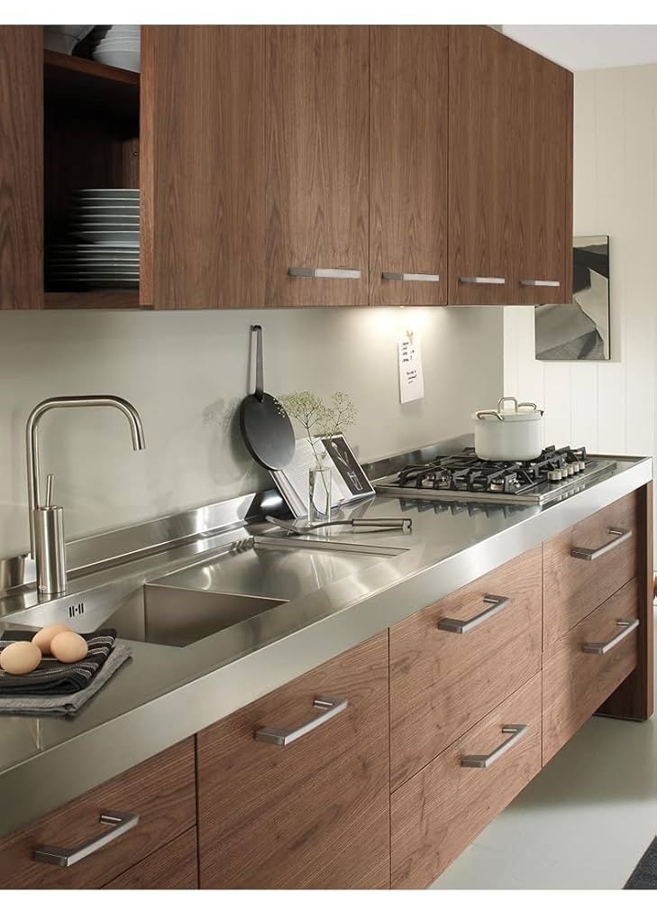 6 Maniglie Per Mobili In Lega Di Zinco - 128mm Per Cucina, Armadi E Librerie - Foto 6