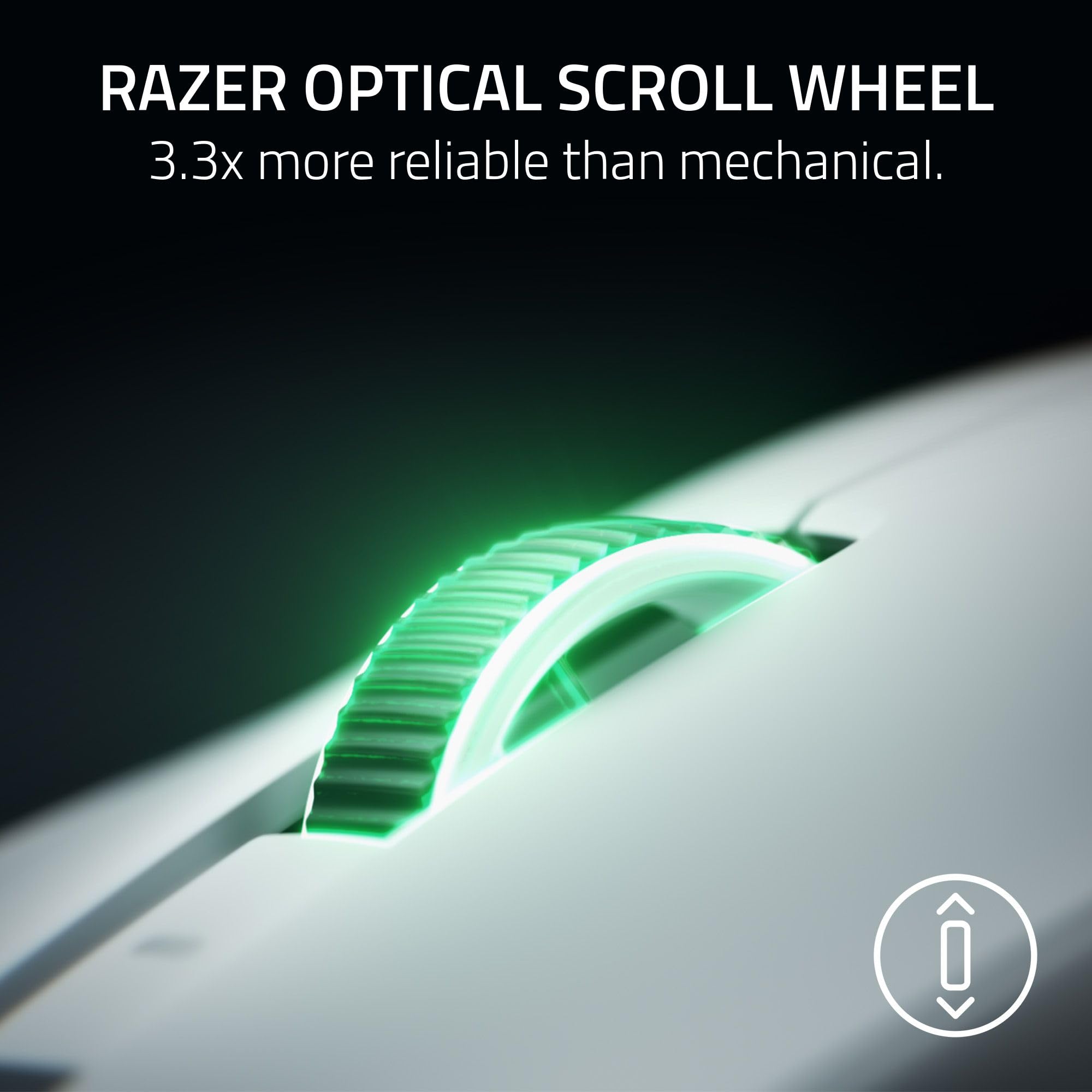 Razer Viper V4 Pro Wireless Esports Gaming Mouse: 50g Ultra Lightweight, Fast & Precise, 50K DPI Optical Sensor, 8K Polling, Gen-4 Optical Switches, Scroll Wheel, USB-C Charging, for PC & Mac - White - 5