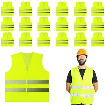 Amazon.com: 20 Pack Reflective Safety Vests Bulk,High