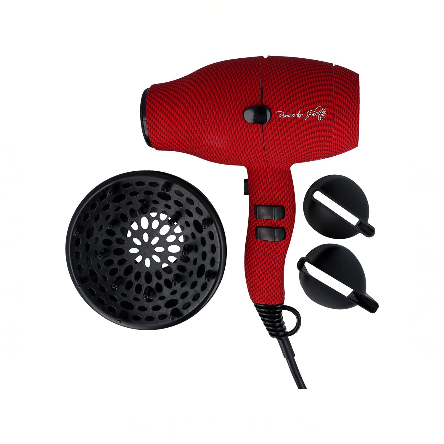 Sèche-Cheveux Albi Pro 2000W compact rouge 3650R noir performant pour brushing rapide