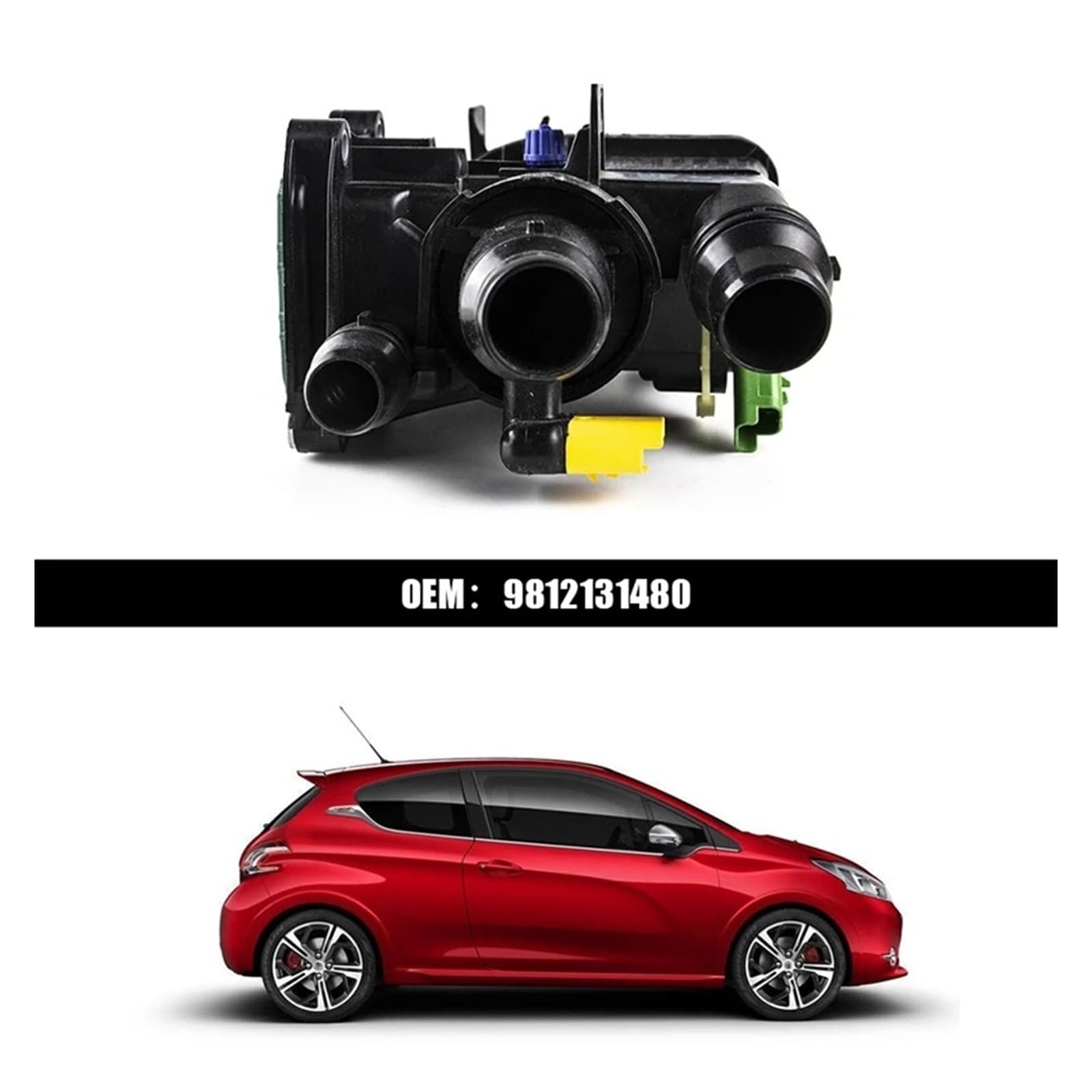 Termostatos del Motor Compatible con Peugeot para 308 1,2 T 9812131480 Carcasa del Termostato del Coche Brida De Agua Refrigerante del Motor Componentes Automotrices