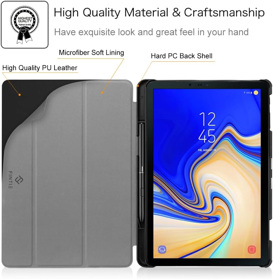 Fintie Slim Case for Samsung Galaxy Tab S4 10.5 2018, Black image 5