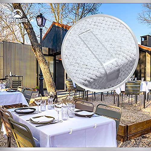 Protensils 72 Pcs - Clear Plastic Tablecloth Clips - Picnic Table Outdoor Clip For 1.1" Tables - Transparent #TOP4