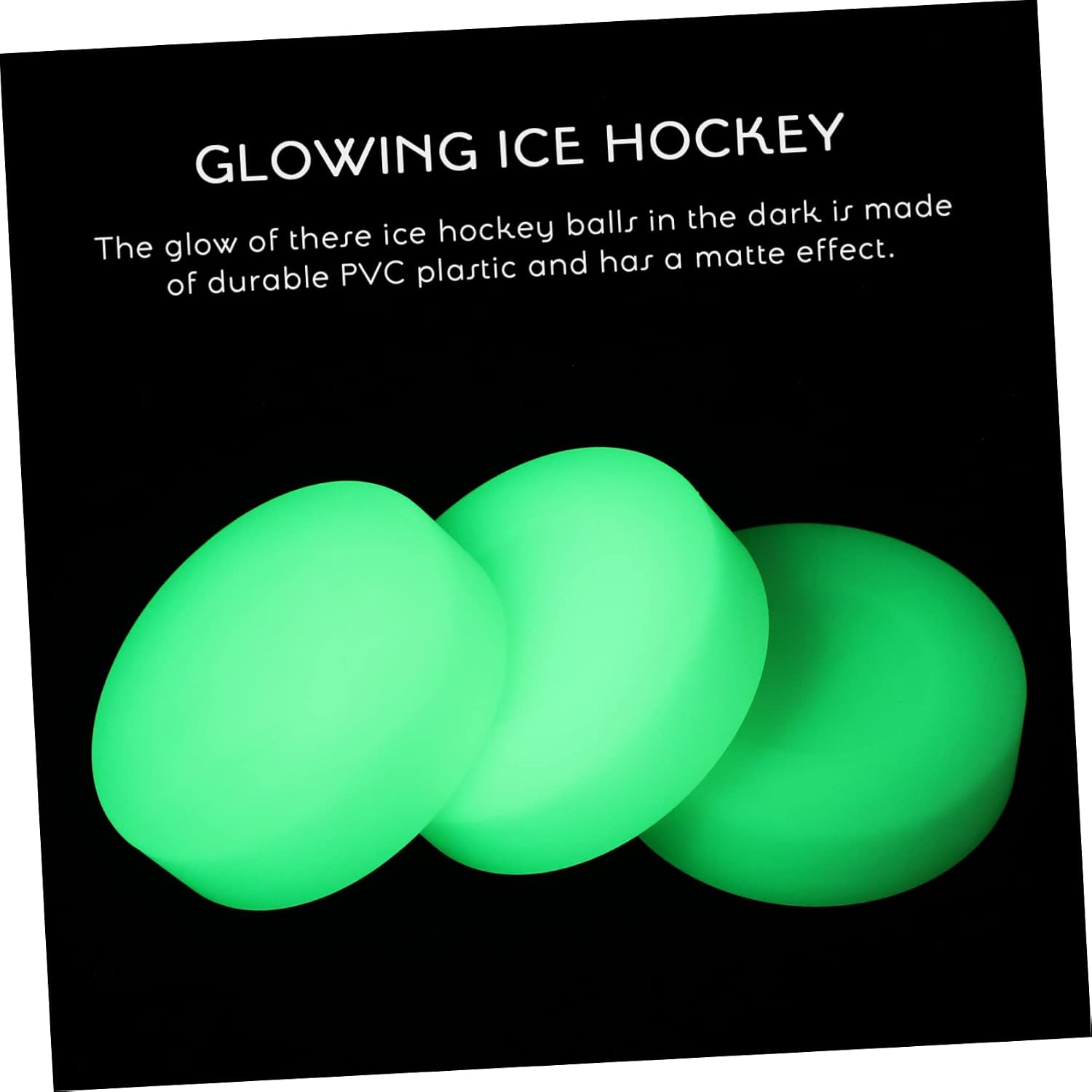 Glowing Hockey Pucks 3pcs Ice Hockey Puck Balls for Practice Hockey Decor Games