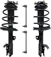 Vista 60 de Detroit Axle - Kit de puntales delanteros para Volvo C30 C70 S40 V50, 2 puntales muelle helicoidal 2 estabilizador, barra estabilizadora, enlaces