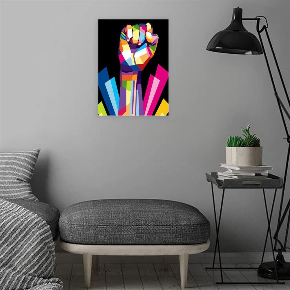 VERRE ART Designs Print Wood Framed Canvas Wall Art Decoration Poster (10x14 Inch) - Pop Art Omg Wall Art