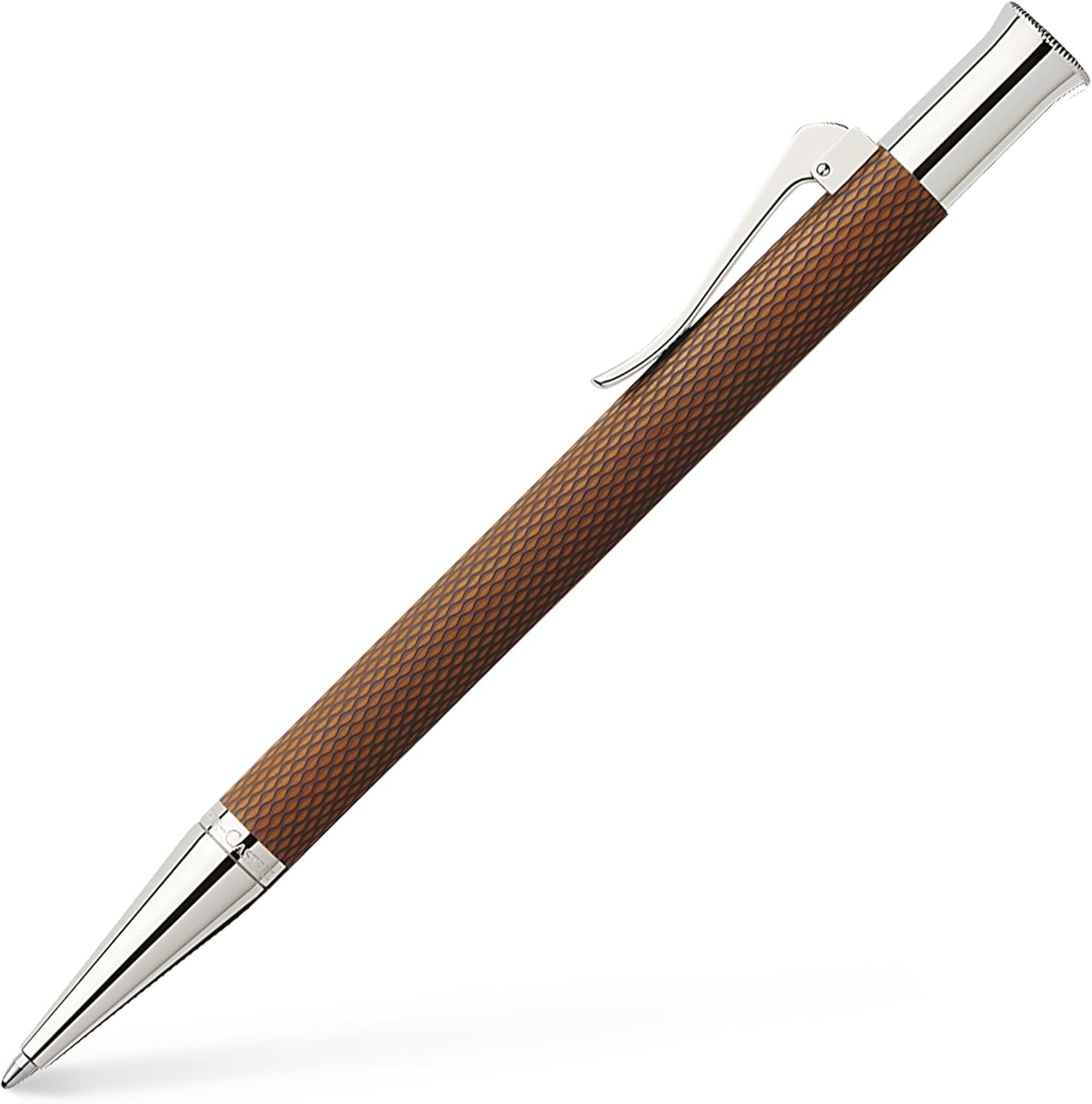Graf von Faber-Castell 146535 Faber-Castell Oil-Based Guilloche Cognac Ballpoint Pen