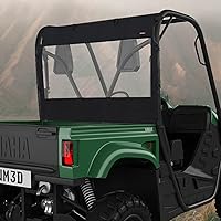 Vista 1 de Parabrisas trasero suave para Yamaha Rhino y Massimo UTVs – Parabrisas de PVC listo para el invierno, impermeable y resistente al viento, bloquea