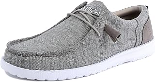 Nautica Men's Comfort Loafers, Slip-On Boat Shoe, Lightweight Casual Stretch Sneaker-Rushford
