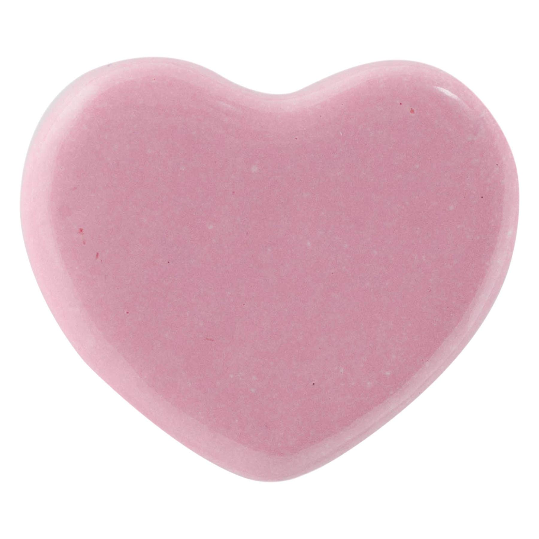 Nicola Spring Pink Heart Ceramic Cupboard Drawer Knobs - Heart Design - Pink - Pack Of 12