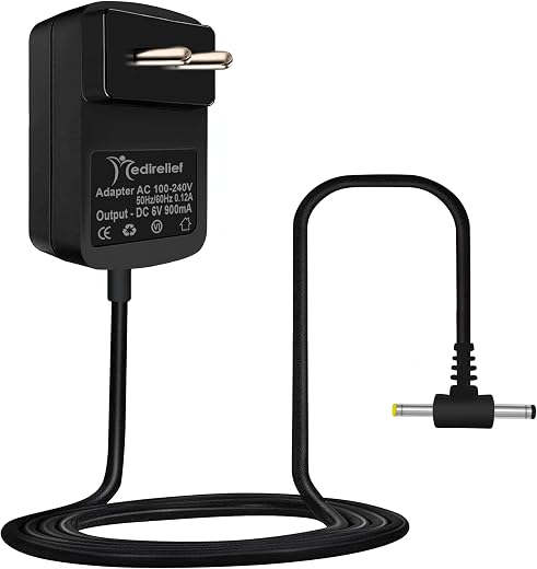 Medirelief BP Adapter for Blood Pressure Monitor | 6V Power Supply for Blood Pressure Monitor | 10 Feet Extended Cord | Bl...