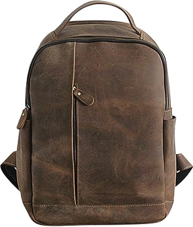 leather zip backpack