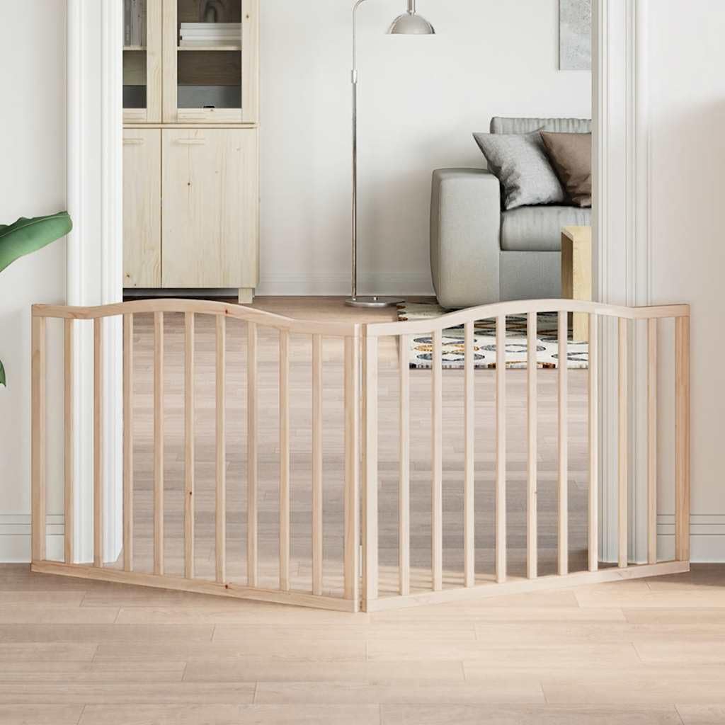 Brokky Cancello per Cani Pieghevole 2 Pannelli 160 cm Legno di Pioppo-Cancelletto per Bambini, Barriera per Cani e Neonati, Recinzione Scale, Cancellino