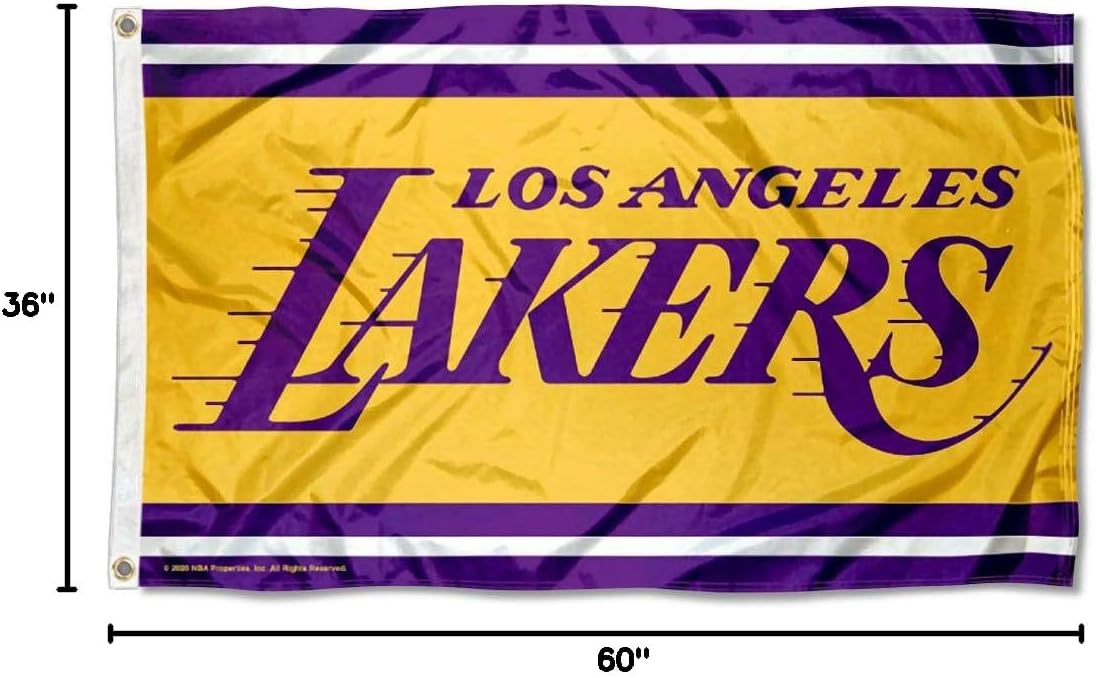 Los Angeles Lakers Wordmark Outdoor Large Grommet Flag - Image 8