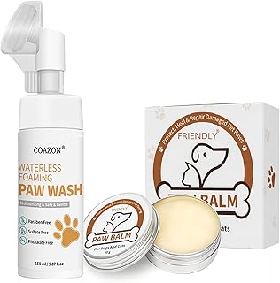 PureVie Dog Paw Cleaner Set, with 150ml Dog Paw Cleaner & 60g Dog Paw Balm, 100% Natural Paw Pad Balm for Pets, Repairs & ...