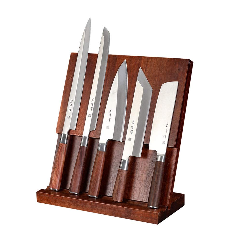 Durevole economia di spazio pratica Legno Portalama magnetico Coltello stand dell'organizzatore di immagazzinaggio Coltello cremagliera for la cucina casa ceppo per coltelli (Color : A)