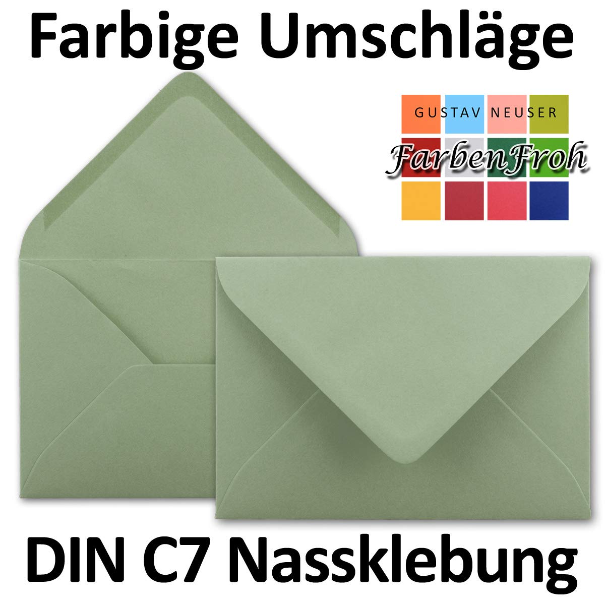 Set de 200 tarjetas de Navidad pequeñas DIN A7 en color blanco con ramas de muérdago y eucalipto – tarjetas plegables con sobres a juego DIN C7 eucalipto con adhesivo húmedo – saludos de Navidad para