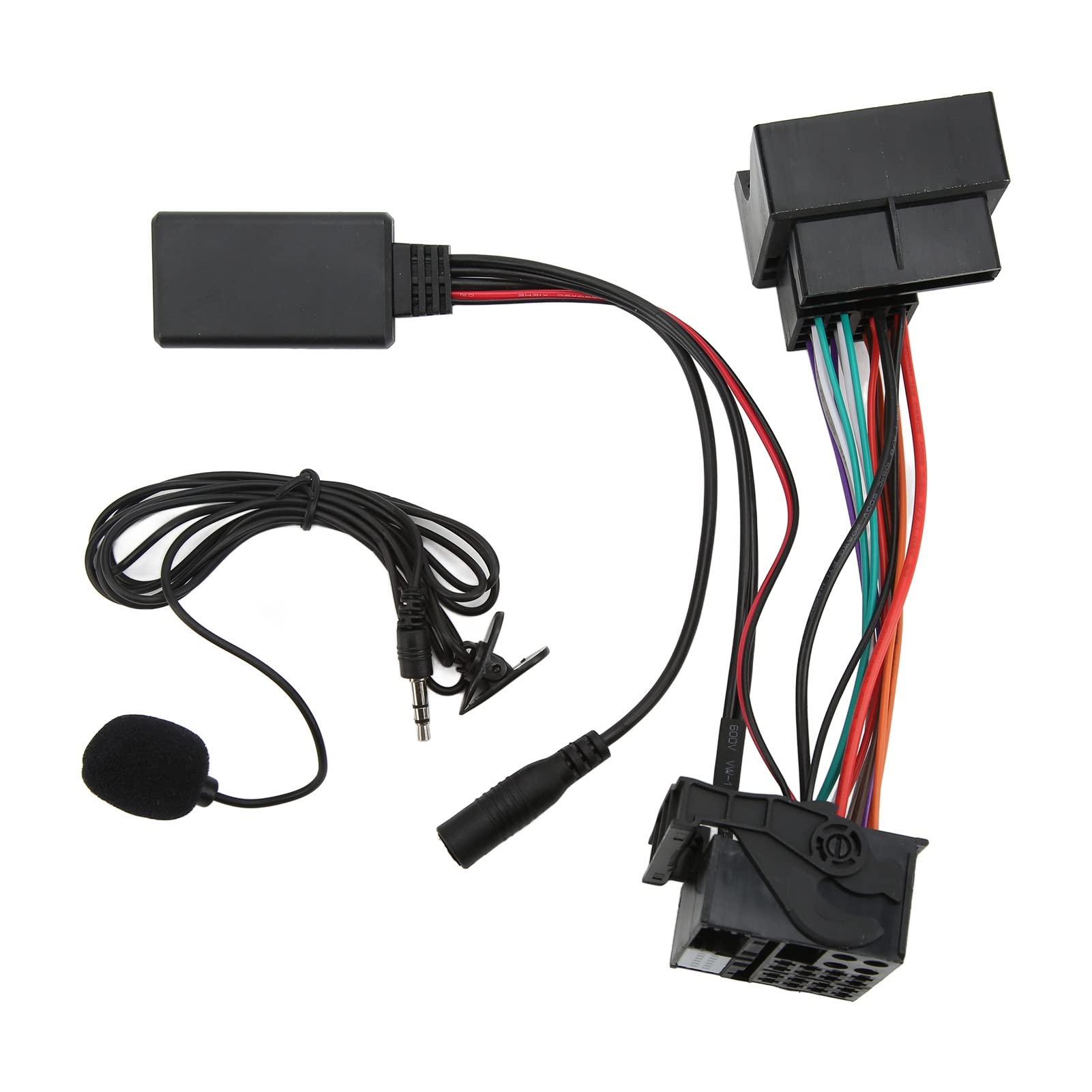 ZJchao Adapter samochodowy Aux Adapter do RCD310 RCD510 RNS510 ABS Łatwa instalacja z przewodem zasilającym