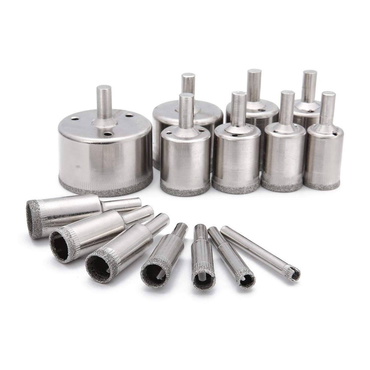 Drill DB-HS1 15Pcs 6-50mm Diamond Hole Saw Drill Bit Set Tile Ceramic Glass Marble Drill Bits