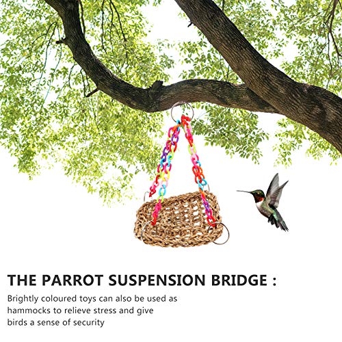 Papegaaienkooi Hangmat Vogels Schommel Kooi Kauwen Speelgoed Creatieve Grappige Vogel Hangmat - Afbeelding 6