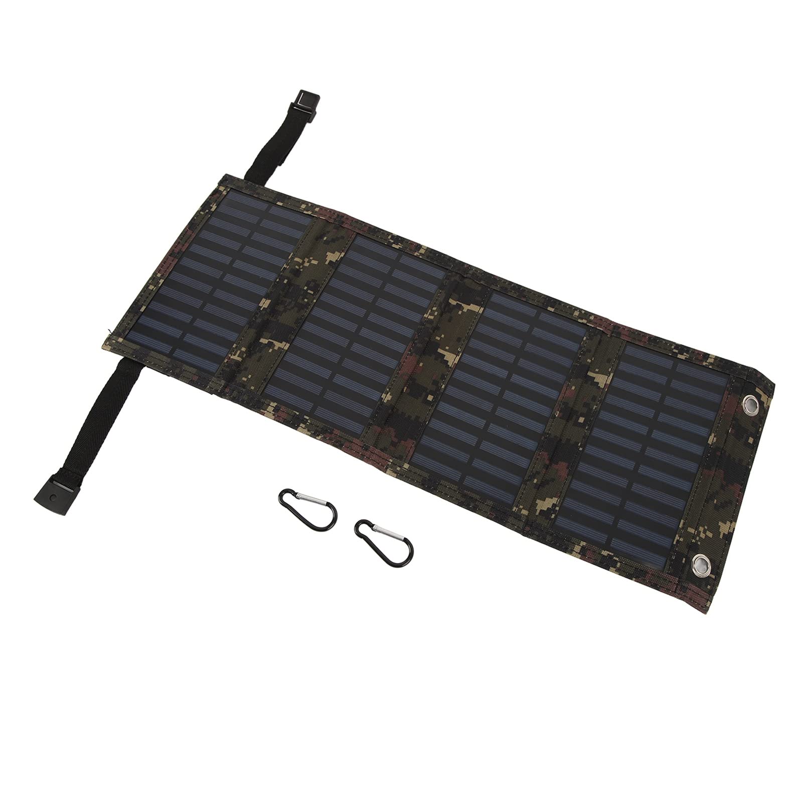 Pannello Solare Portatile Pannello Solare Pieghevole Caricatore 20W Monocristallino 5.5V IP65 Impermeabile Leggero con Indicatore di Ricarica LED per Campeggio (Verde scuro)