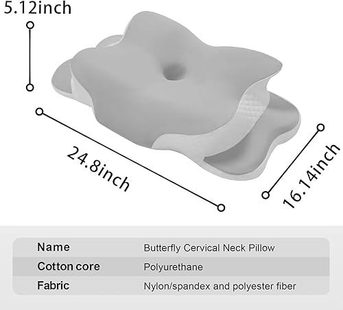 Miniatura 7 de Contour Memory Foam Pillow - Neck and Shoulder Cervical Support Pillow - Ergonomic Neck Support Pillow Pain Relief Soft for Side Sleep Stomach