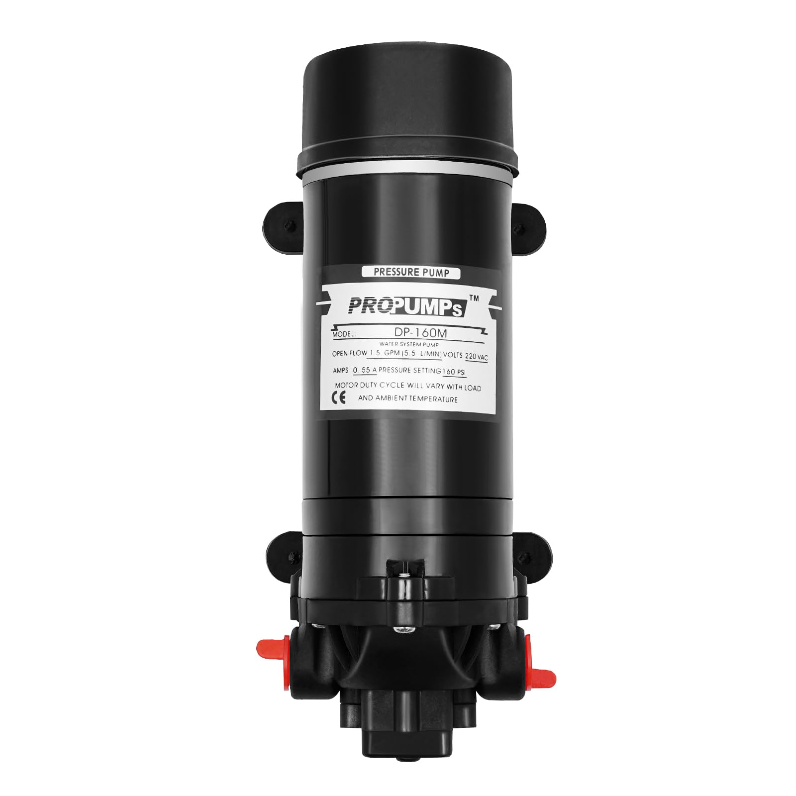 Pompa dell'acqua da 220 V, pompa autoadescante, pompa ad alta pressione, membrana a 3 camere, con piedini e cuscinetto anti-vibrazione per piscina, trasferimento di liquidi, irrigazione da giardino