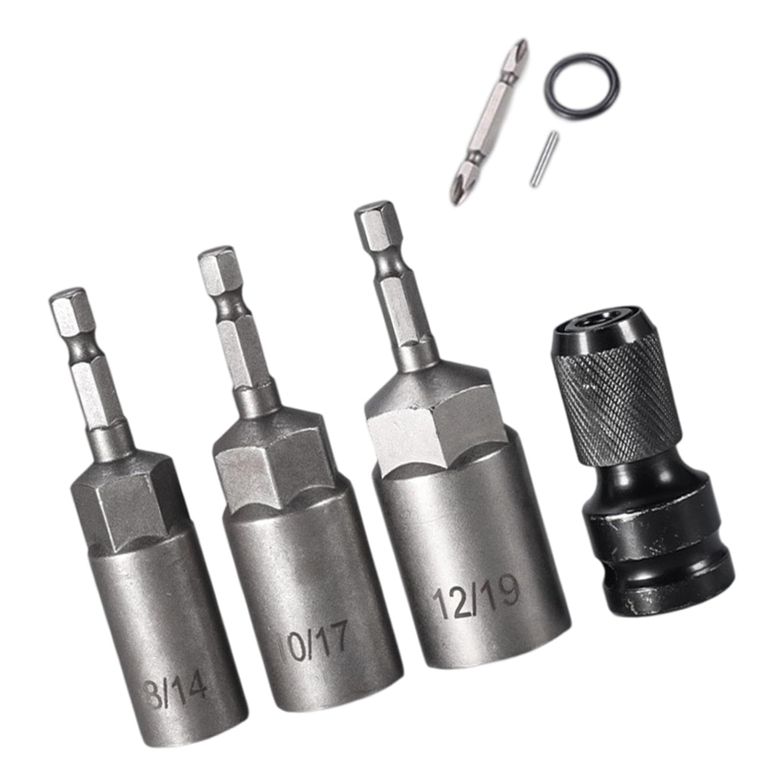 Duty Hexagonal Socket Set 8/14 / 10/17 / 12 / 19mm Suitable for Power Drill Compatibility High Frequency Quenched Tool High Frequency Quenched Socket