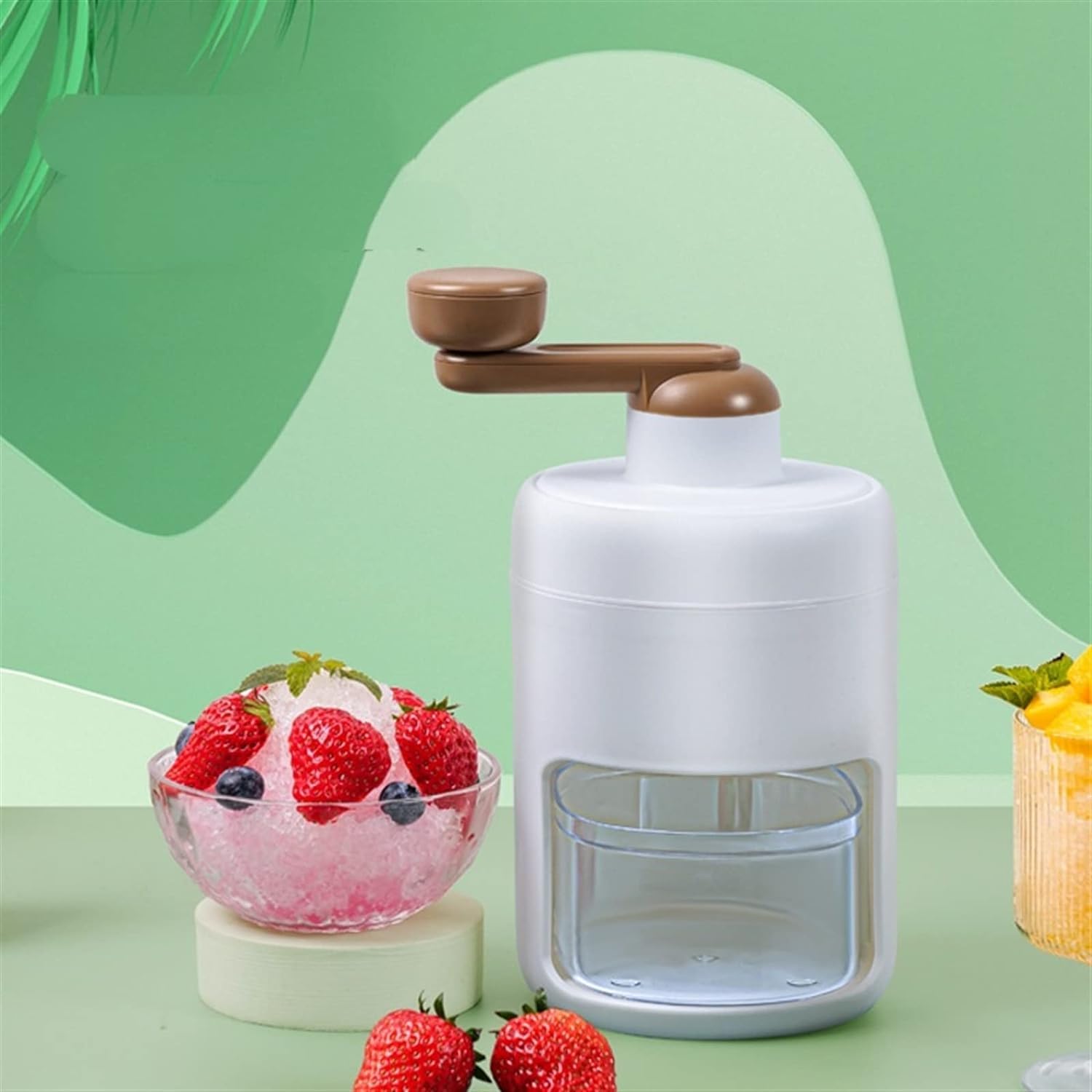 Máquina trituradora de Hielo para el hogar Máquina de granizado Manual para Afeitar Hielo Máquina de Cono de Nieve Helado, Cono de Nieve, Kakigori, Bingsu, cóctel para Fiestas, Bares, restau