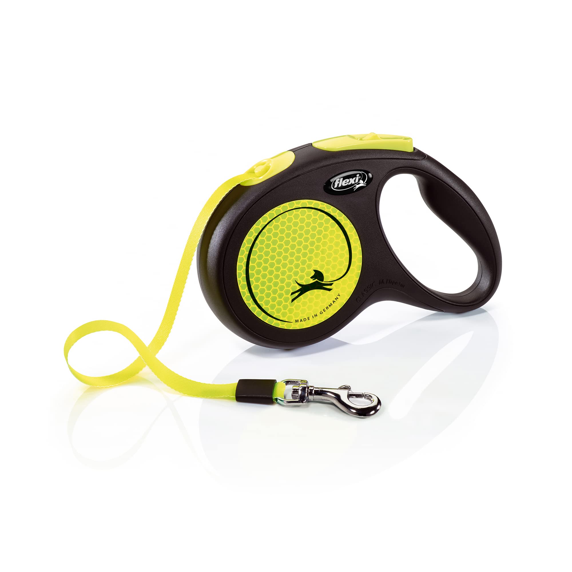 Amazon.com : Flexi New Retractable Lead, Medium, 5 M, Black/Neon
