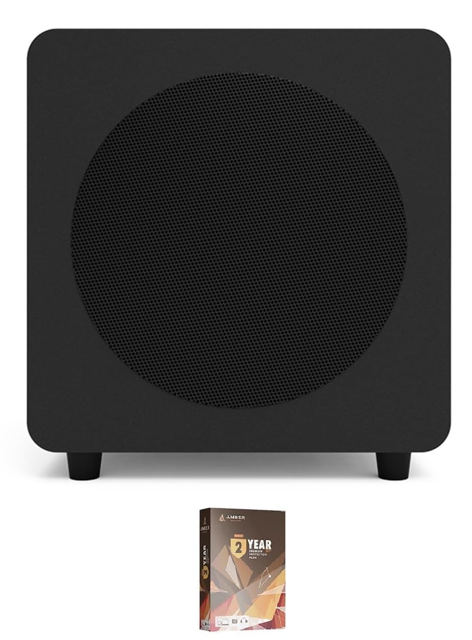 Kanto SUB8VMB 300W Sealed Powered 8 Inch Subwoofer with an Additional 1 Year Coverage (2022)