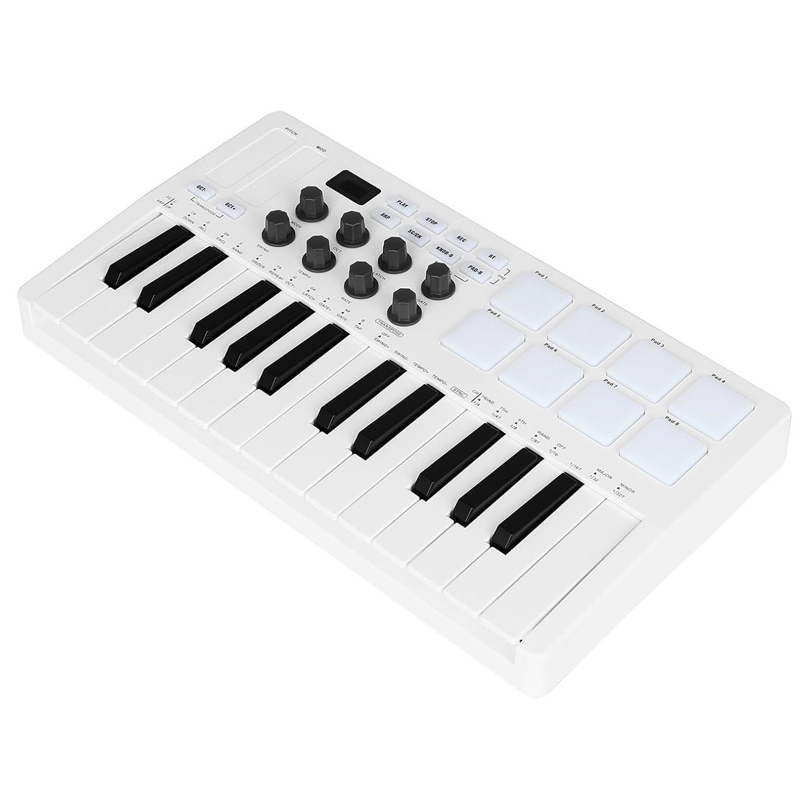 25 Controller per tastiera Strumento di produzione musicale portatile Texture adatto per controller di produzione musicale da studio e da viaggio