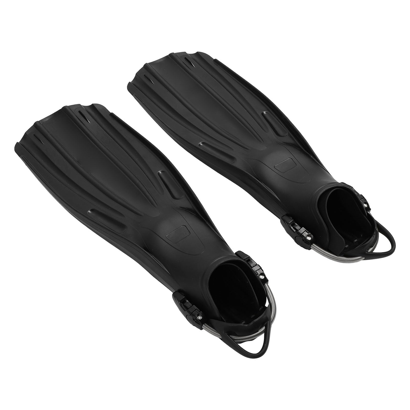 Aleta de pie de buceo Aleta de pie de snorkel Aletas de snorkel ajustables Diseño ergonómico para natación Apnea Negro 2 piezas