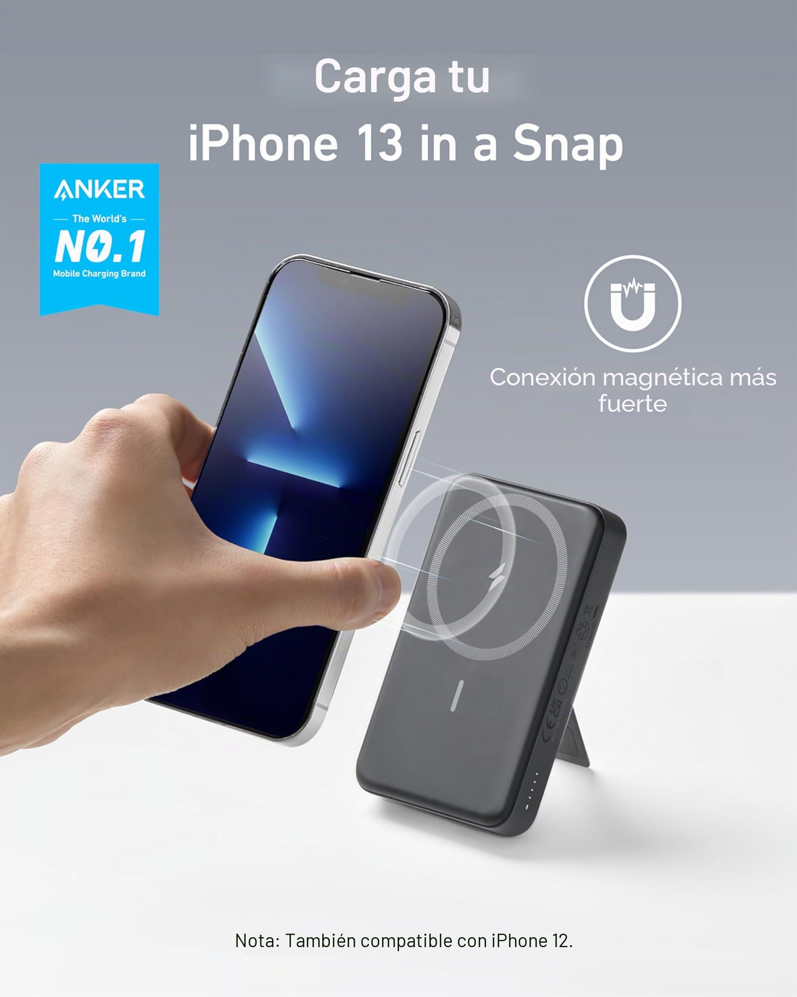 Anker 633 Power Bank MagSafe 10000 mAh inalámbrica Plegable | Compatible con iPhone serie 17/16/15 y más