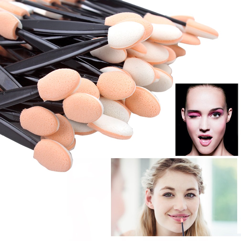 Jaciya 200Pcs Disposable Lip Brushes Eyelash Brushes Dual Sided Eyeshadow Brushes Eyeliner Brushes Makeup Brush Applicator Tool