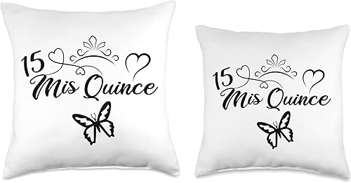 Miniatura 3 de Quinceanera 15th Birthday Apparel Quinceanera Mis - Almohada de 15 años para cumpleaños de 15 años, 18 x 18 pulgadas, multicolor