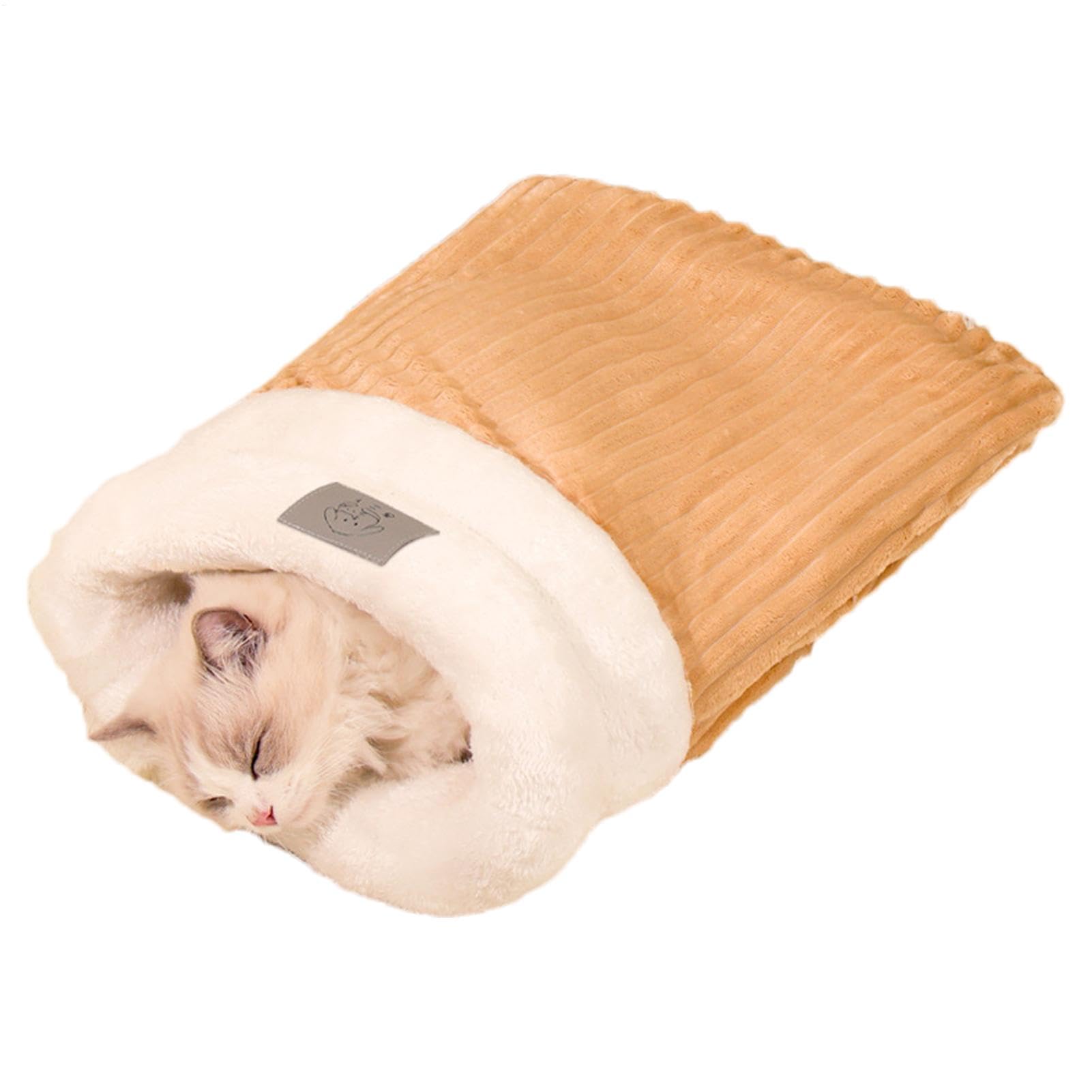 Cat Sleeping Bag for Indoor Cats Comfortable Soft Plush