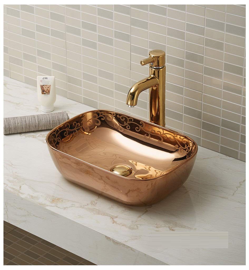 See full amazon price history chart for B Backline Ceramic Table Top Vessel Sink Wash Basin Over Counter/Counter Top Wash Basin For Bathroom & Living Room 18 X 13 X 5.5 Inch (RoseGold Glossy) B Backline Ceramic Table Top Vessel Sink Wash Basin Over Counter/Counter Top Wash Basin For Bathroom & Living Room 18 X 13 X 5.5 Inch (RoseGold Glossy) (B09BF4XVGG) Amazon Price History, Amazon Price Tracker