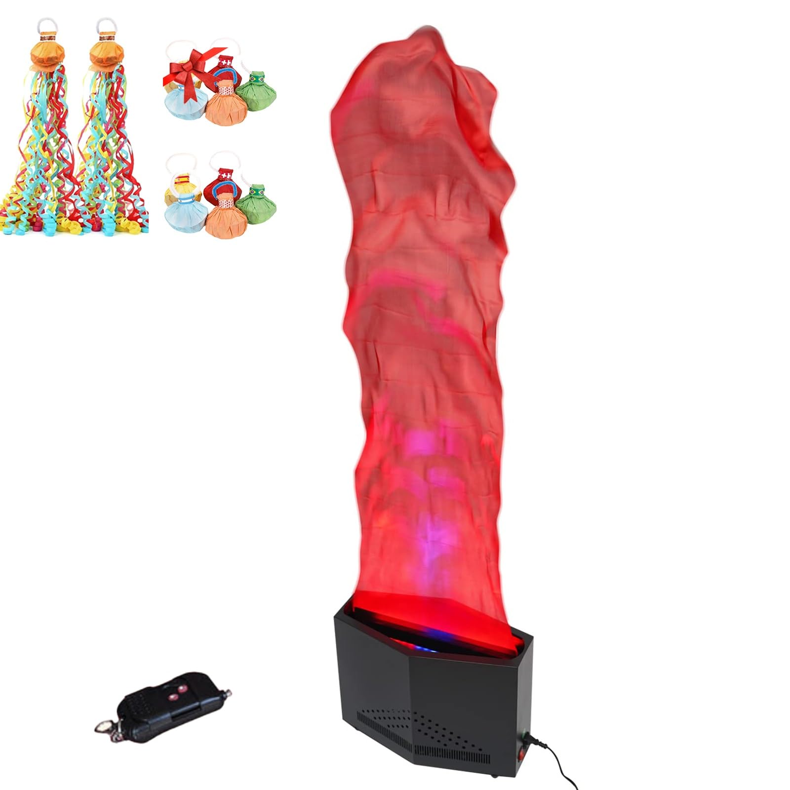 Dojoeuu One Color Flame Fire Light Machine, 3D Electric Artificial Fire Flame Lamp With Remote Control, Fake Campfire Lamp With 36 Led, Fake Fire Flames Stage Effect Light For Halloween, Campfire Party(1.8M/5.9Ft)