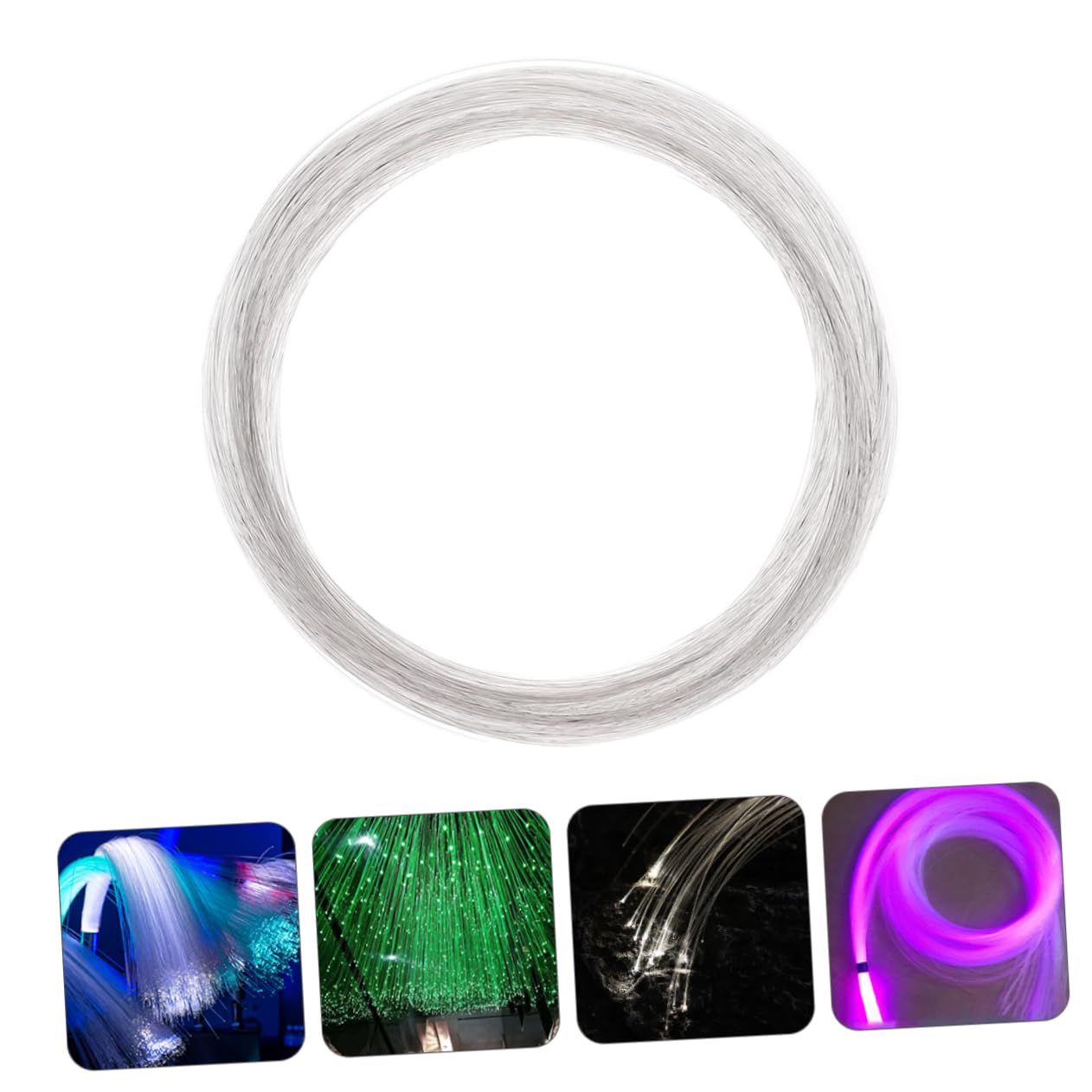 SHINEOFI 1mm Dicke Kunststoff Glasfaser 100m Lang für Lichtleiter mit Ausgezeichneter Zähigkeit und Uv Strahlen für Saunen und Spas