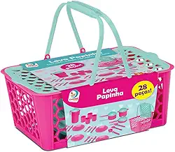 Cesta Leva Papinha Cardoso Rosa/Verde