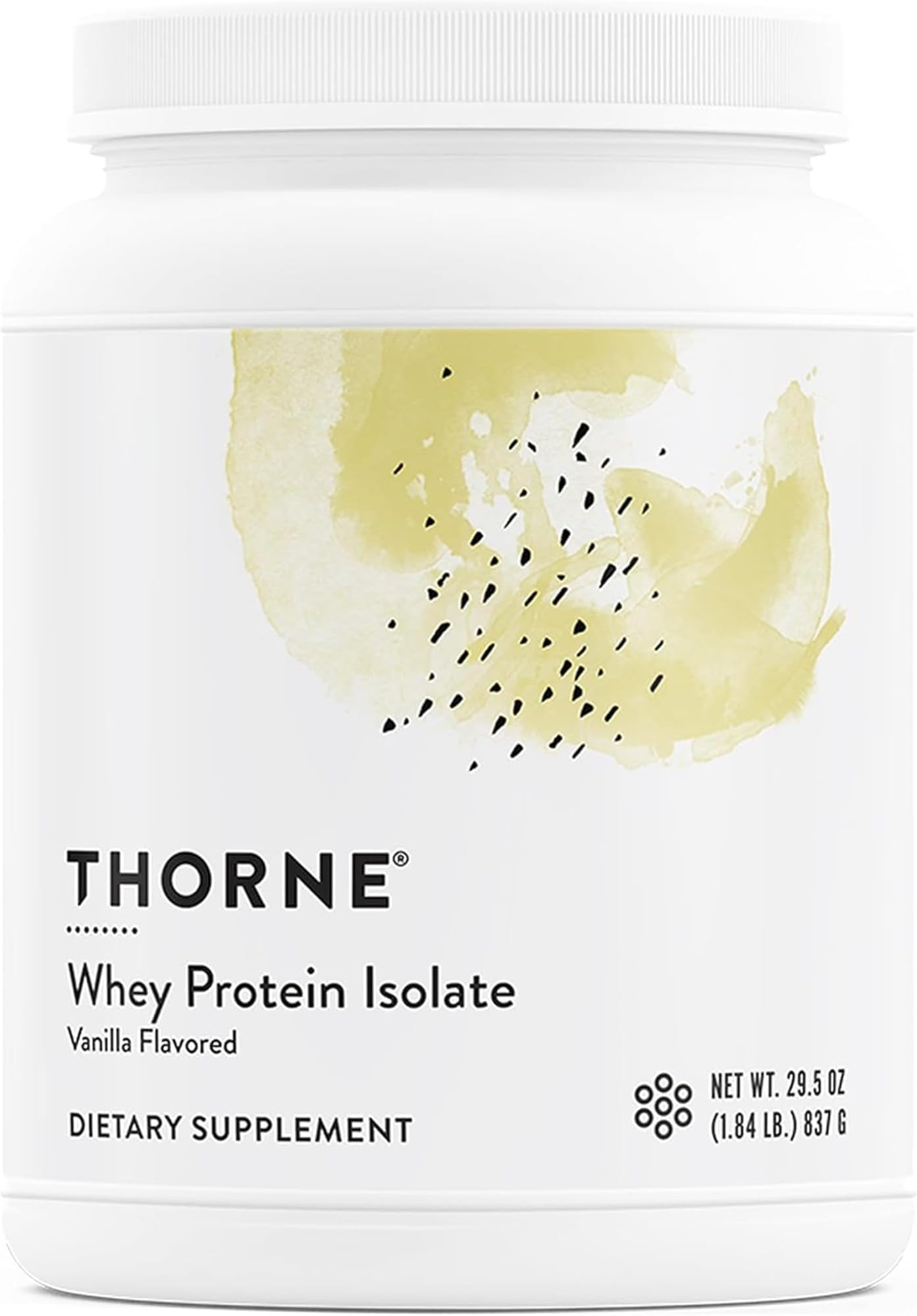 THORNE Whey Protein Isolate - Balanced Amino Acids Profile with BCAAs - 21 Grams of Easy to Digest Whey Protein Powder - NSF Certified for Sport - Vanilla - Gluten & Soy-Free - 30 Servings
