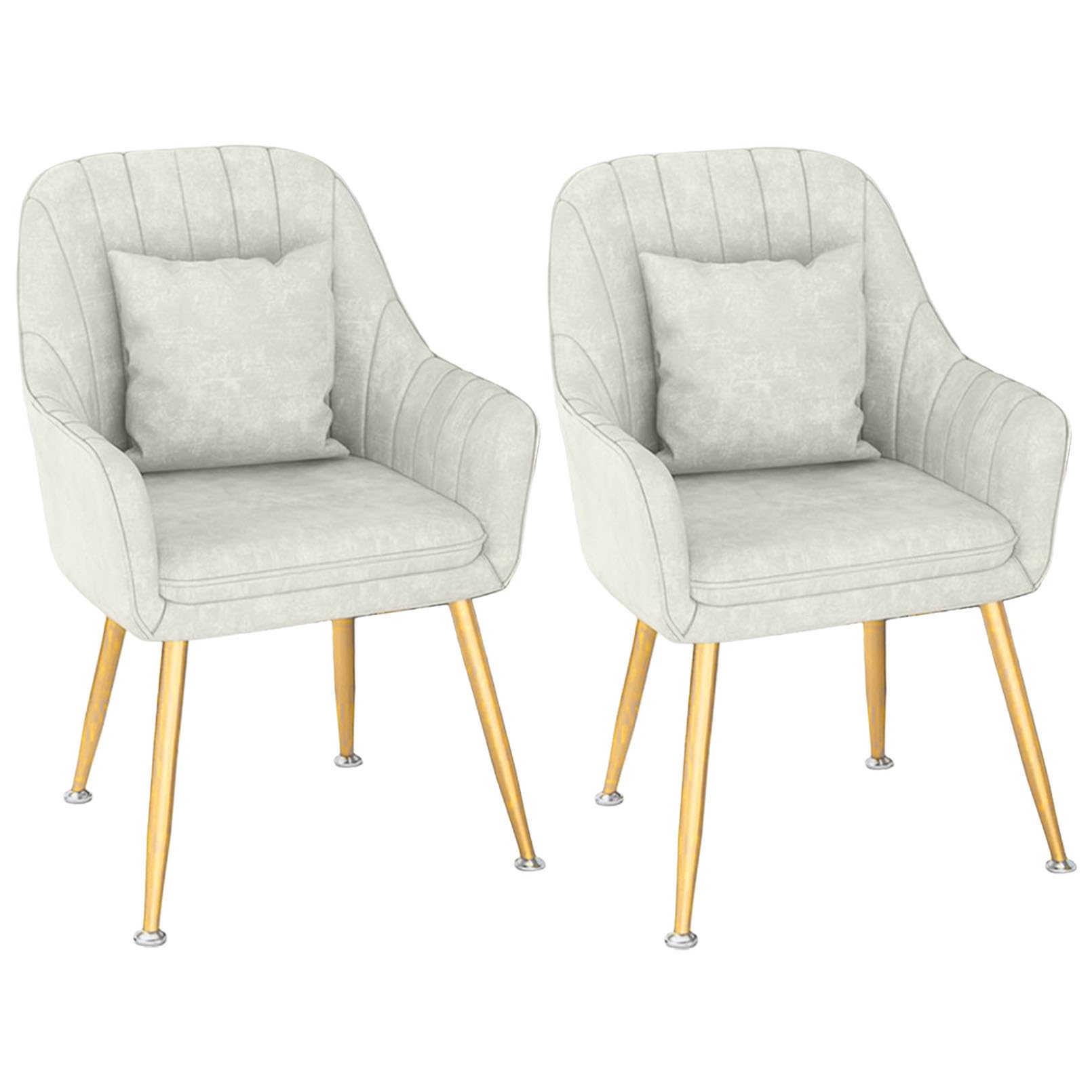 Chaises de salle à manger lot de 2 en velours souple avec dossier haut pour cuisine et salon