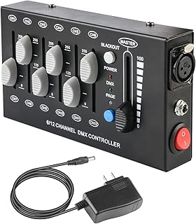 MAD OWL 12 Channel DMX dimming Controller, mini dj Lighting Controller,DMX512 Signal Protocol dimmer Suitable for Small Stage Lighting