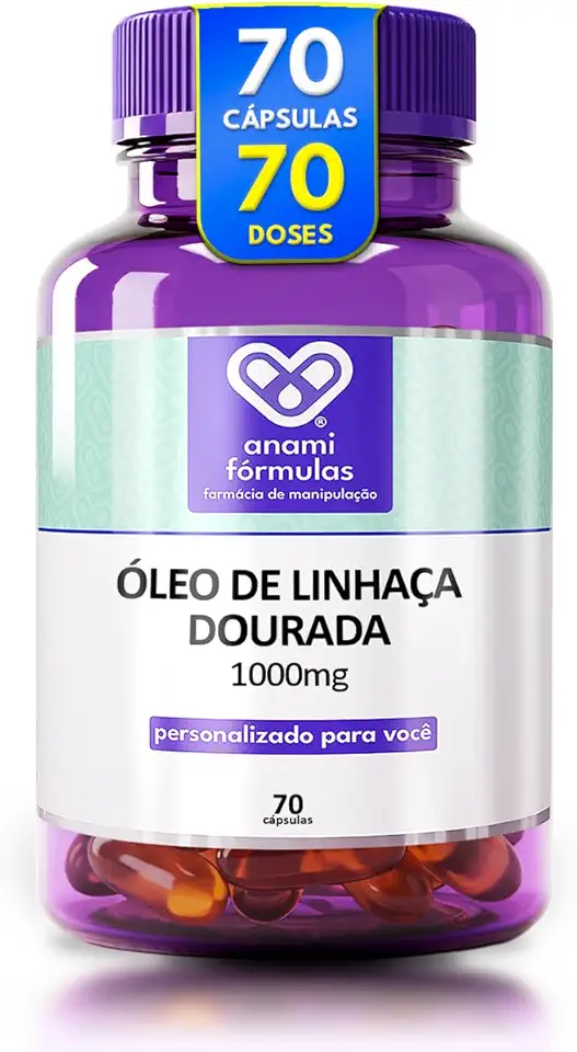 Oleo De Linhaça Dourada 1000mg | 70 Cápsulas