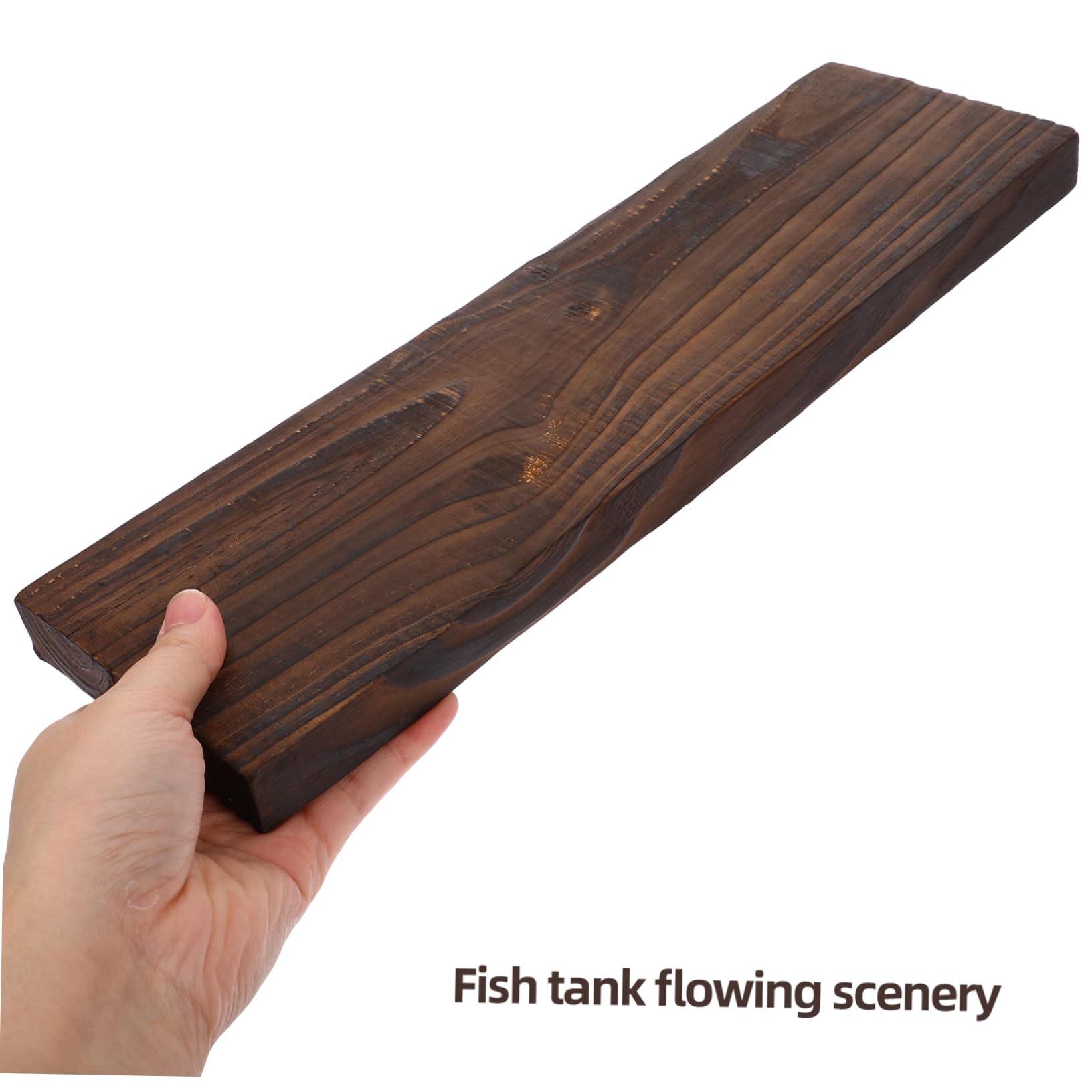 ULDIGI Aquarium Wood Board Decor Natural Carbonized Wood Fish Tank Ornament Board Prop for Fish Tank