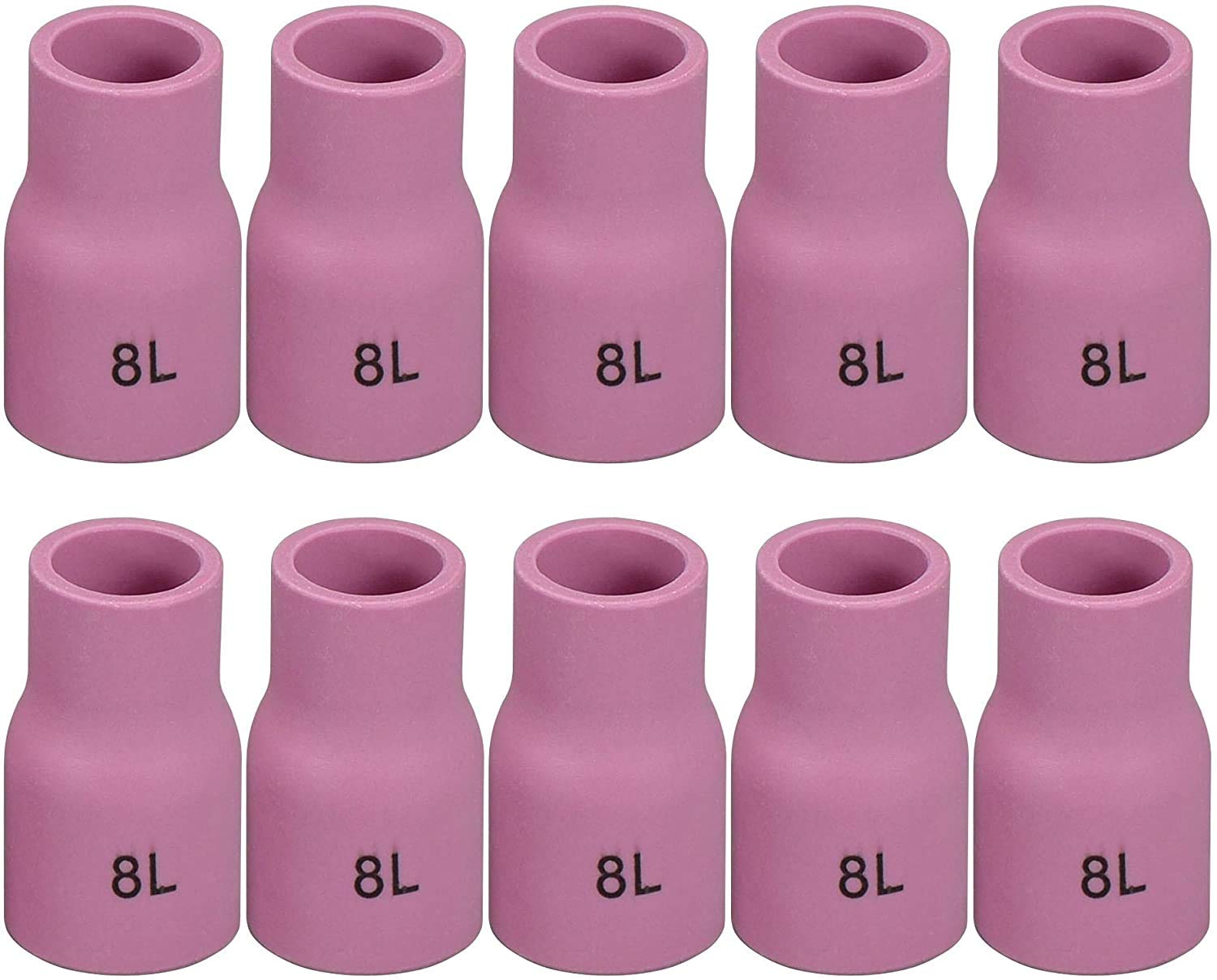RIVERWELD TIG Gas Lens Alumina Nozzle Ceramic Cups Long Size 53N61SL #8L 1/2" 12.5mm for PTA DB SR WP 9 17 18 20 25 26 TIG Welding Torch Pack of 10