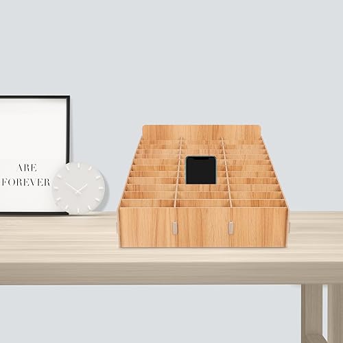 Miniatura 3 de Veemoon Soporte de acabado de escritorio móvil y almacenamiento de conferencias Celular Tarjeta Celular Pantalla de organización de madera -