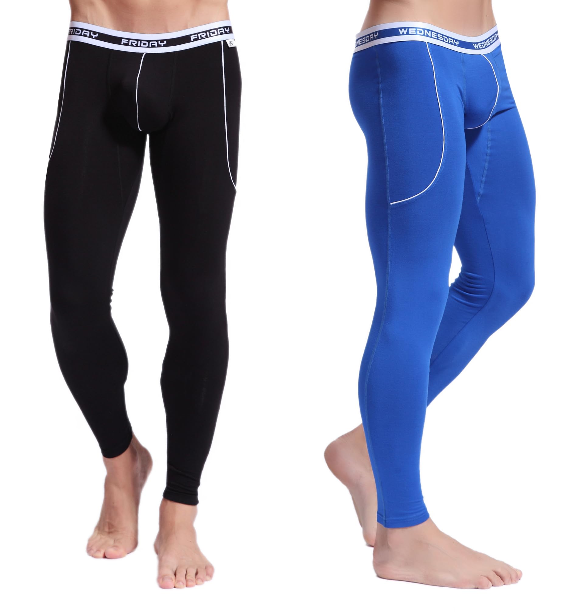 ARCITON Men's Low Rise Leggings Long Johns Thermal Pant