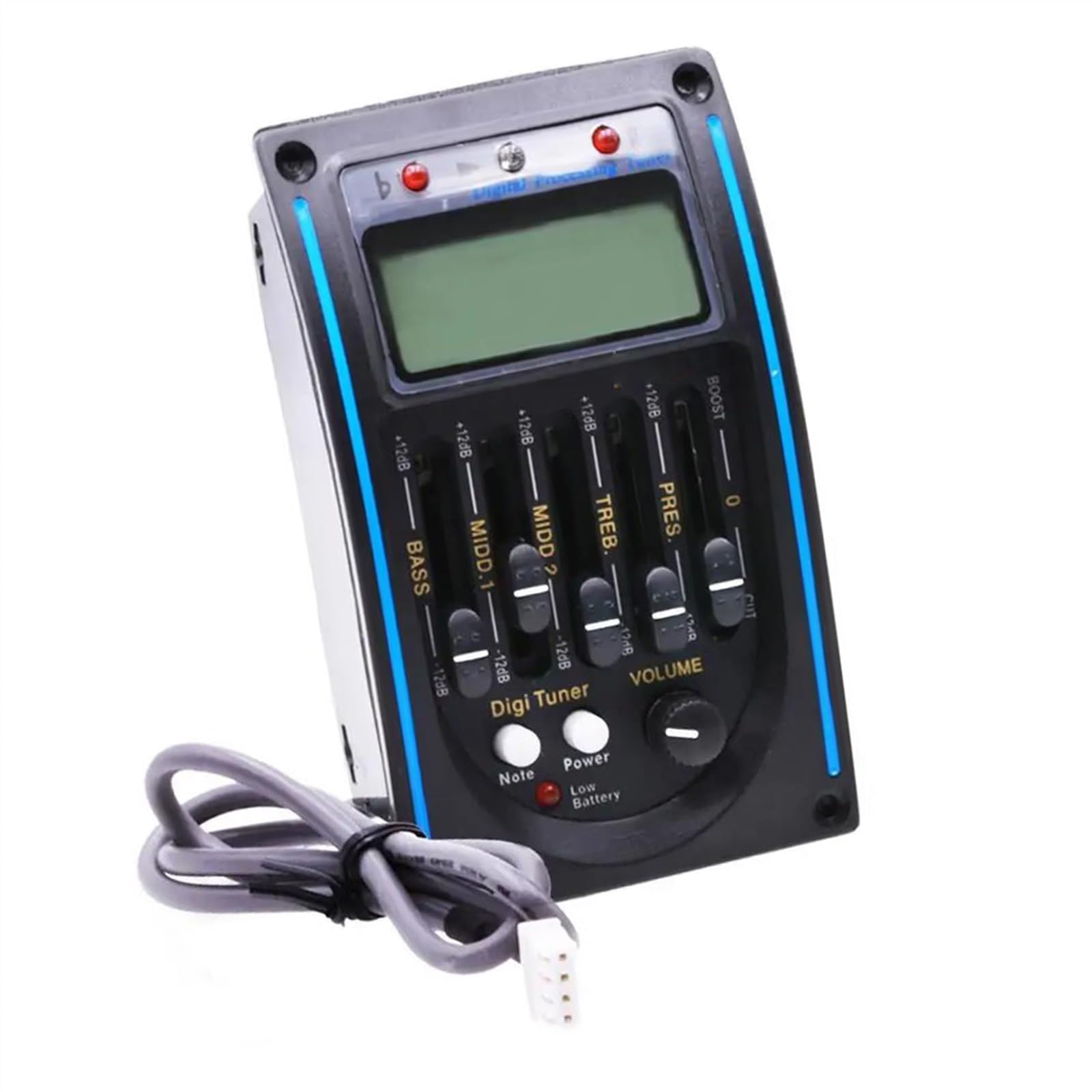 10 Pezzi 5 Bande Pickup Per Chitarra Acustica Preamplificatore EQ Equalizzatore Con Accordatore Digitale Parti Di Chitarra È Durevole Pickup professionale per chitarra acustica